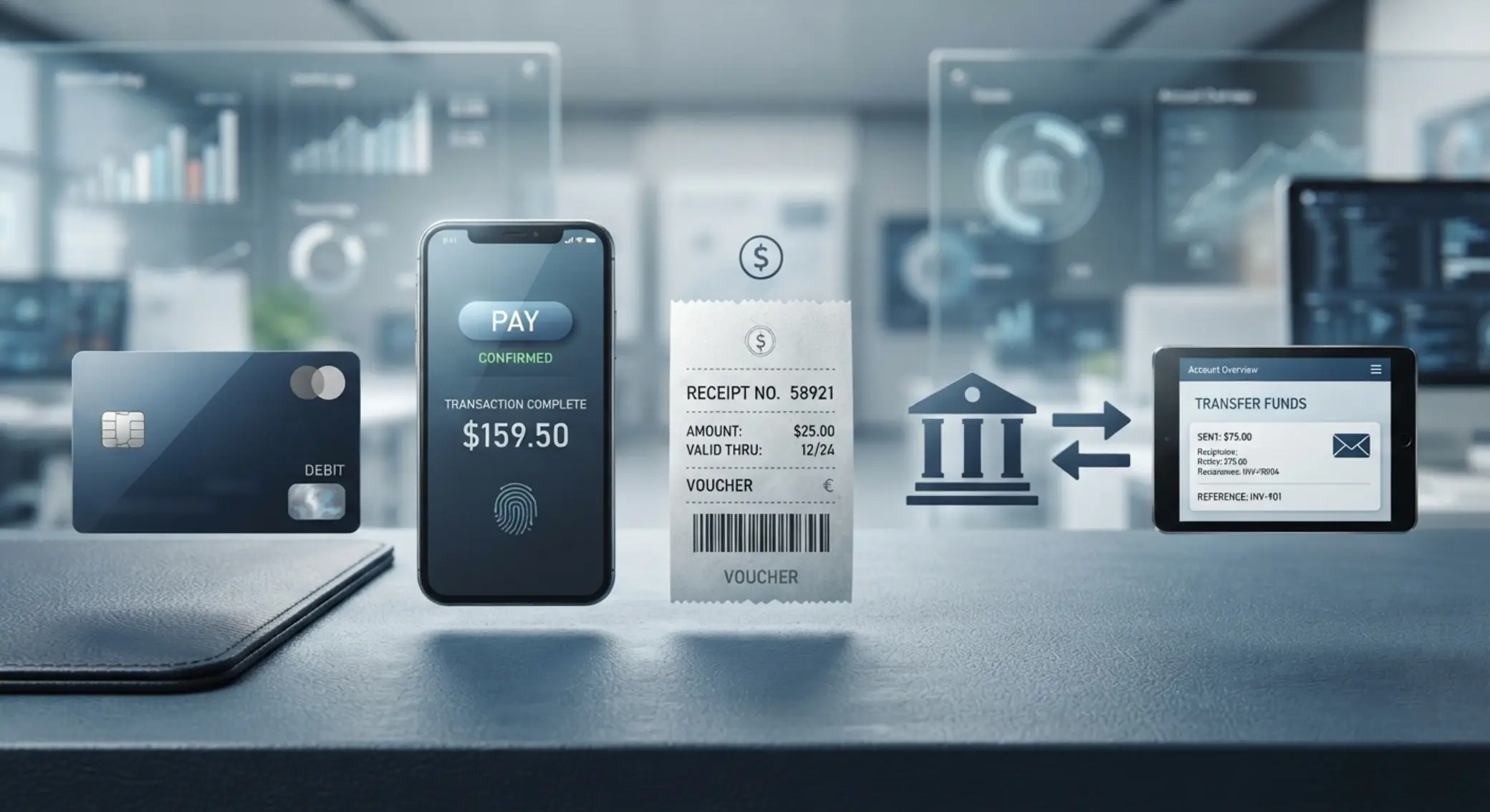Different online payment methods for account funding