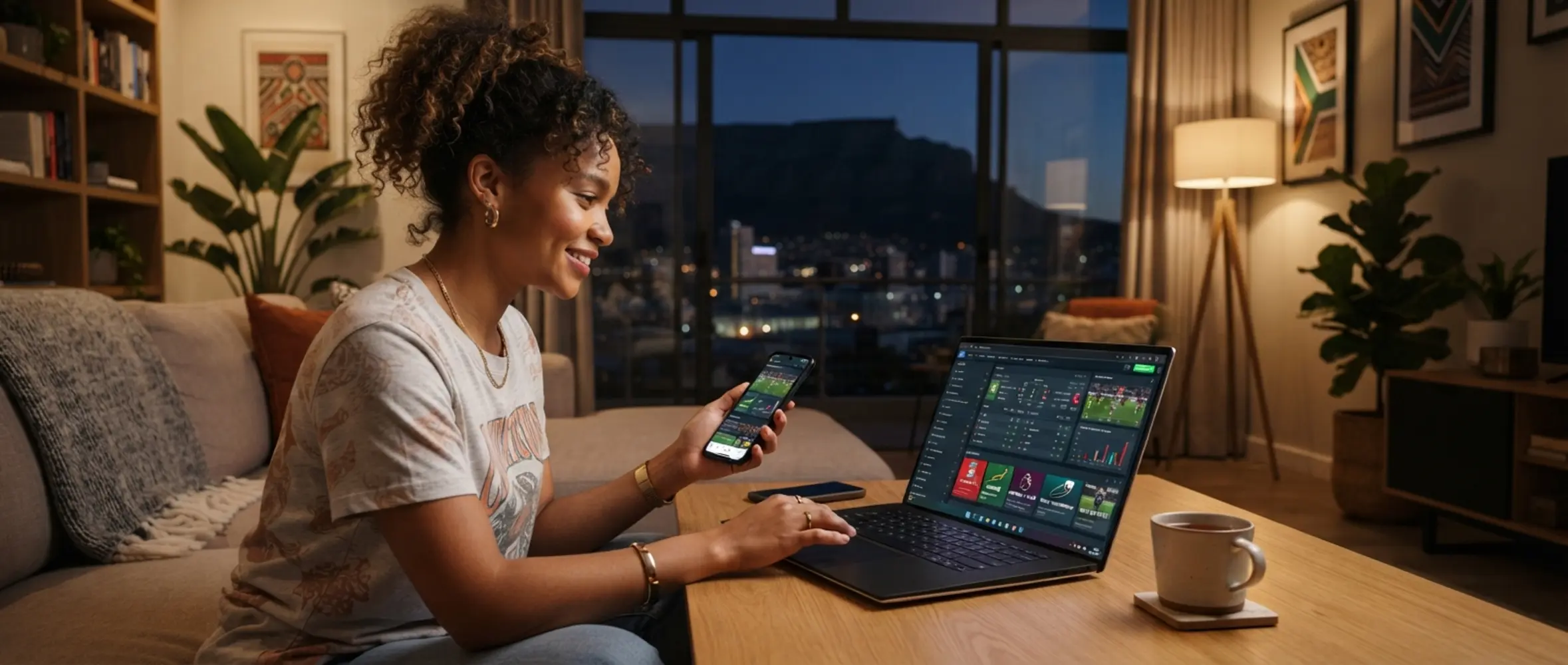 BetX South Africa themed online sports and games interface on laptop and smartphone