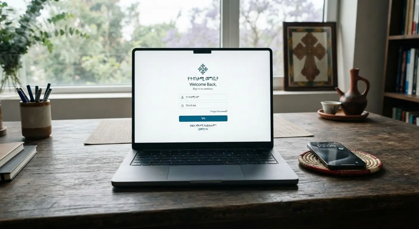 Stylized Betx ET login screen on laptop and phone