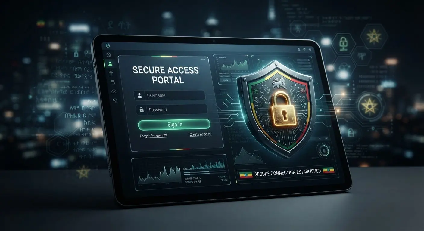 Secure Betx ET login visual with shield and lock