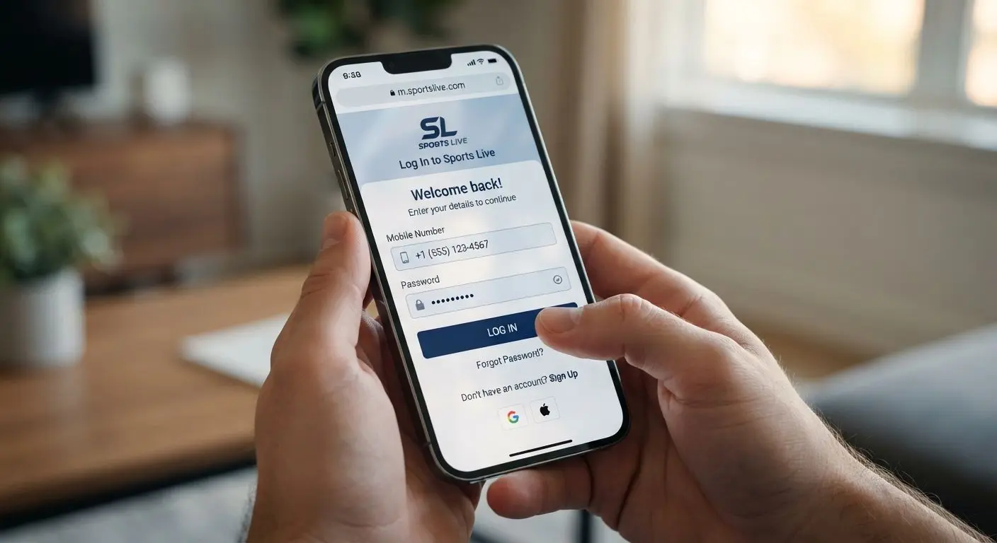 BetX mobile browser login screen Mobile login form with number and password fields on smartphone