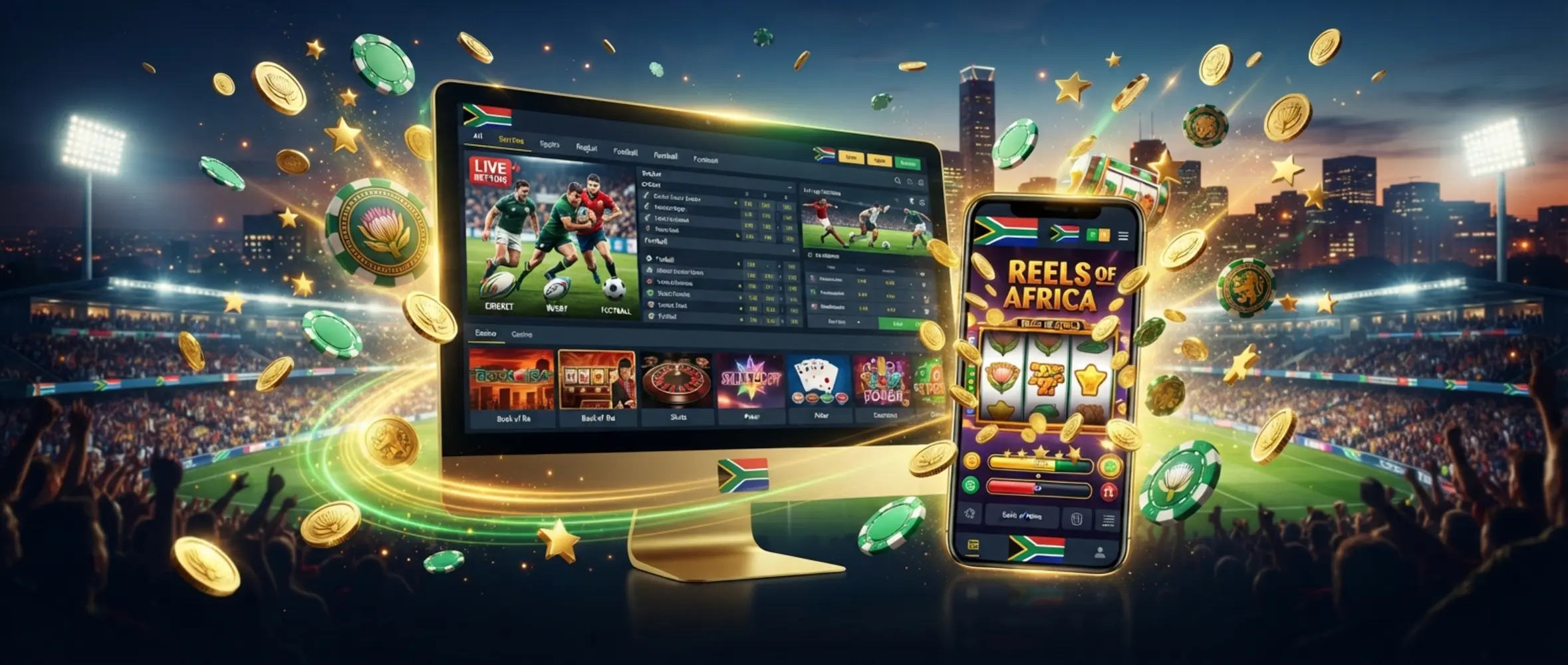 BetXchange style R100 promo banner for South African players