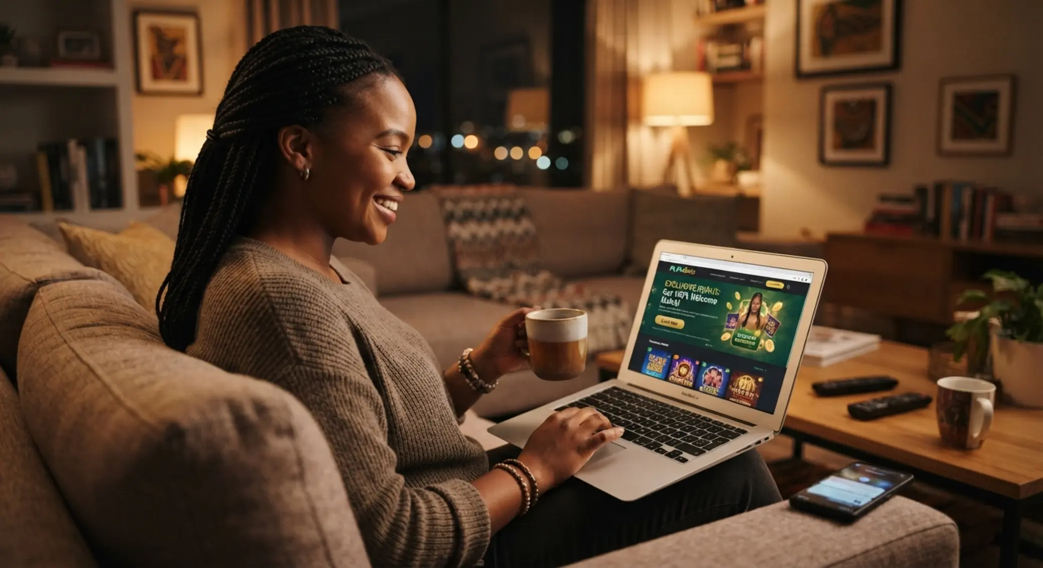 South African player browsing BetXchange bonus offers on a laptop
