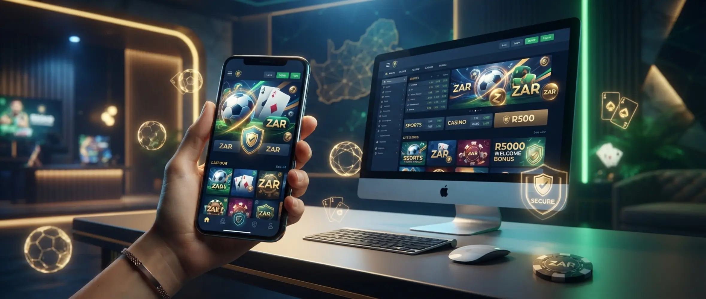 BetXchange South Africa real money gaming banner with ZAR and secure payments