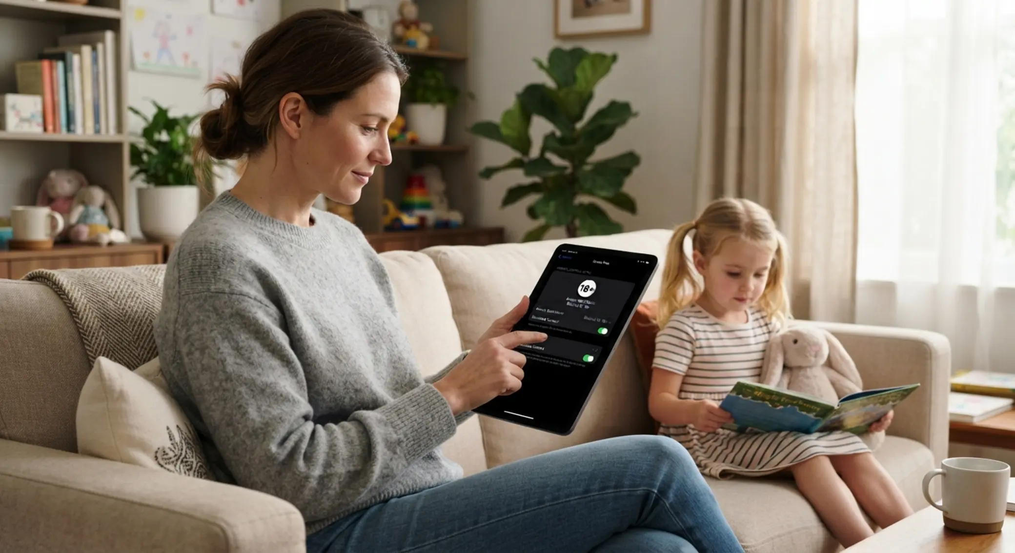 18 plus safe platform use Adult protecting device access with 18 plus responsible use message