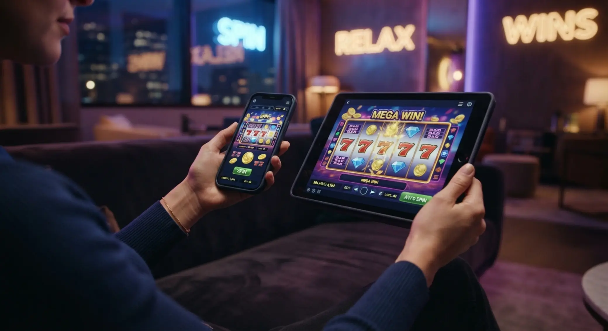 Playing BetXchange style slots on smartphone and tablet